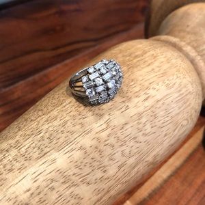 Diamonique statement ring